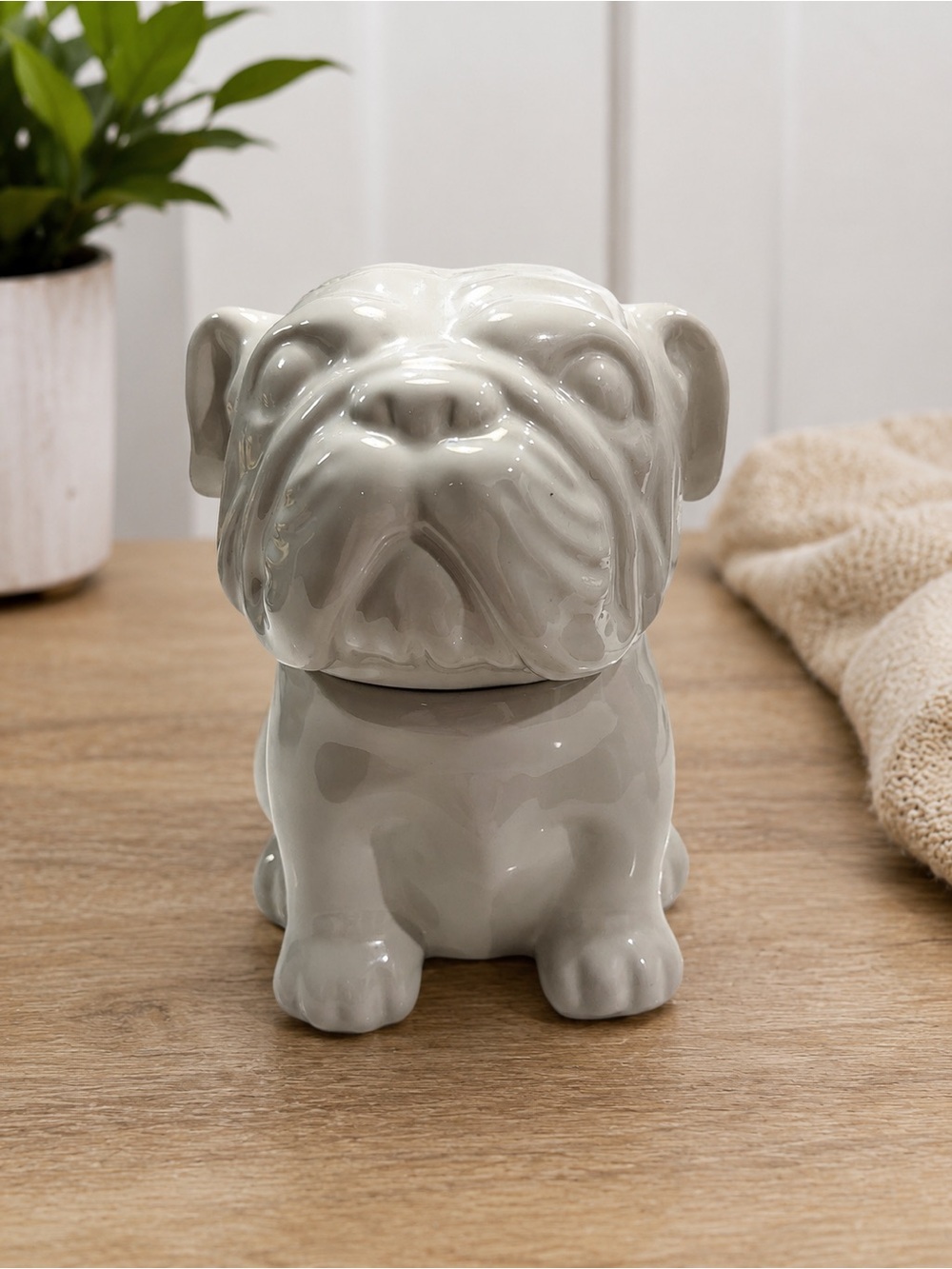 Threshold stoneware bulldog Cookie Jar & Storage Container | Unique Home Décor